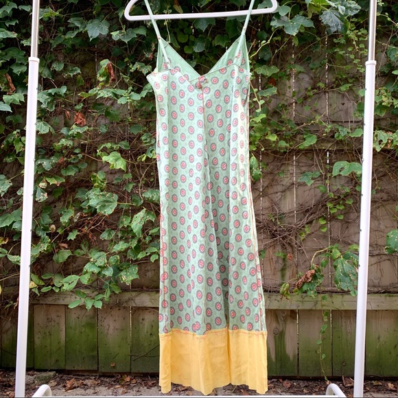 Vintage Green Slip Dress - Picture 2 of 4